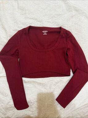 Wild Fable red cropped shirt